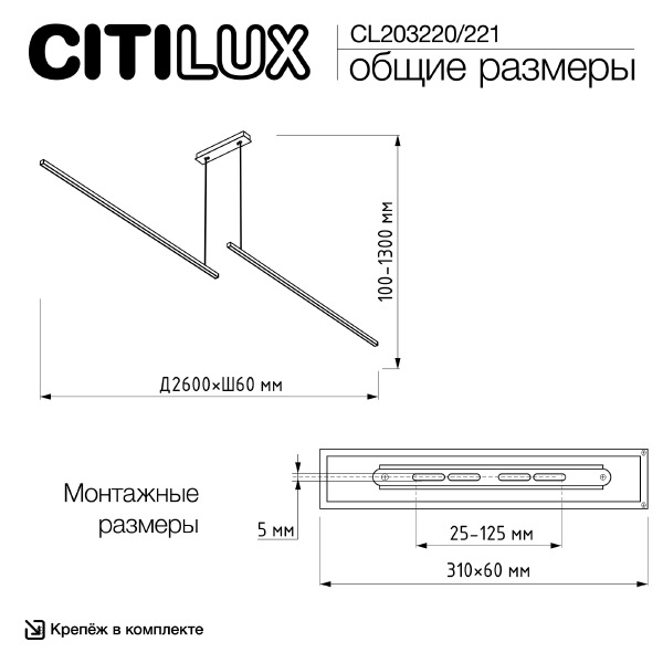Светильник подвесной Стиг CL203221