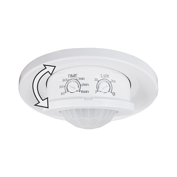 Датчик движения SNS-M SNS-M-12 8m 2,2-4m 1200W IP20 360 Белый