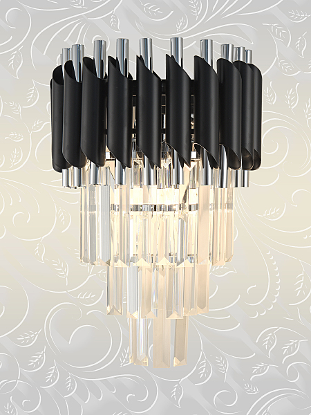 Настенное бра Darian DARIAN 76017/2W CHROME BLACK