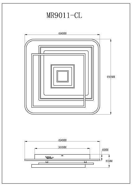 Светильник потолочный Galatea MR9011-CL
