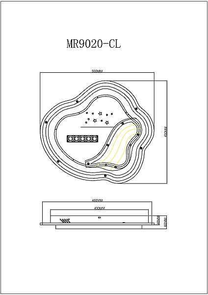 Светильник потолочный Cloud MR9020-CL