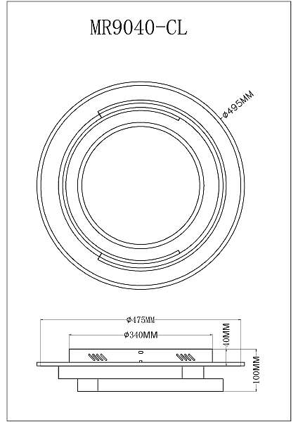 Светильник потолочный Thalassa MR9040-CL