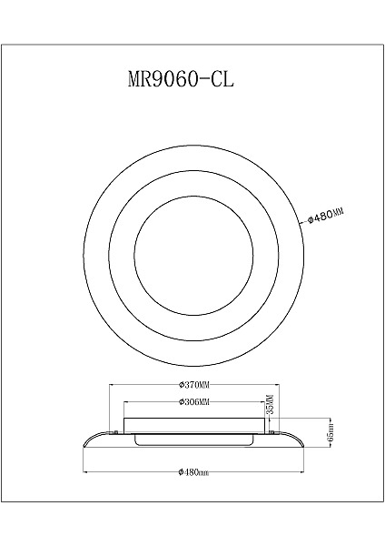 Светильник потолочный Naiad MR9060-CL