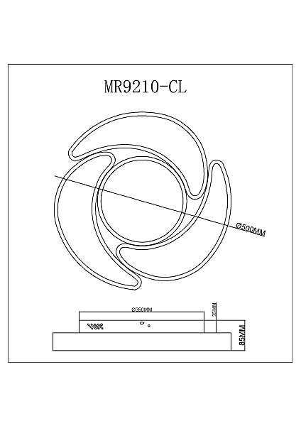 Светильник потолочный Lysithea MR9210-CL