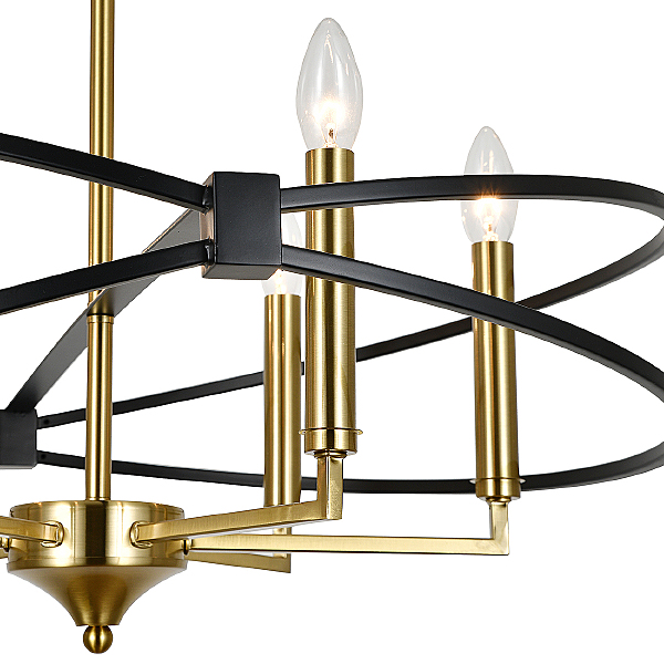 Люстра на штанге Trionfo V000487 10020/6R Black