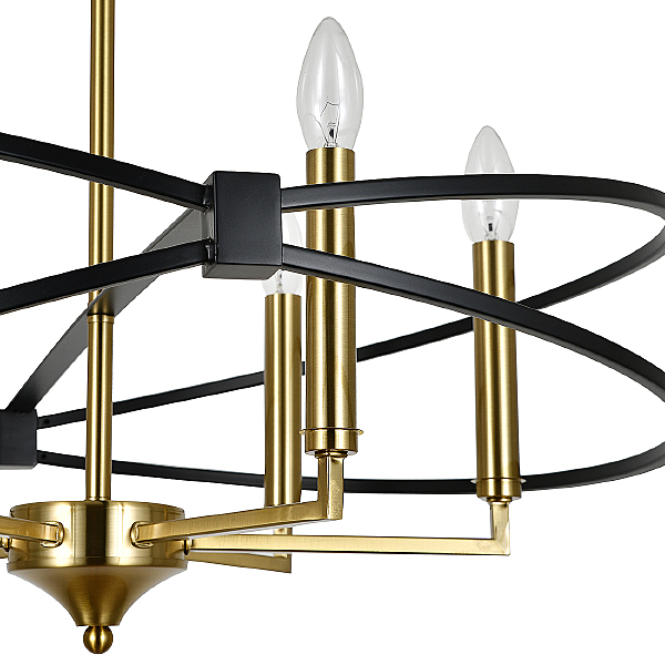 Люстра на штанге Trionfo V000487 10020/6R Black