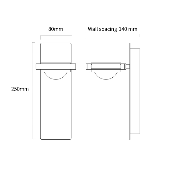 Настенный светильник Wall lamp MT9108-1W gun black