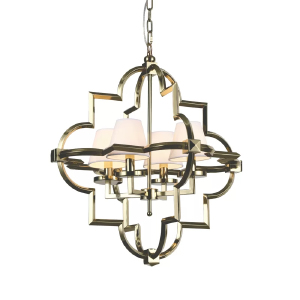 Подвесная люстра Mandeville KM0728P-4M brass/white