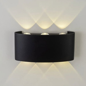 Уличный настенный светильник Am307 AM307-6X1 W BK 4000K