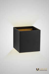 Настенный светильник Am11 AM112-2X5W-BK+GD