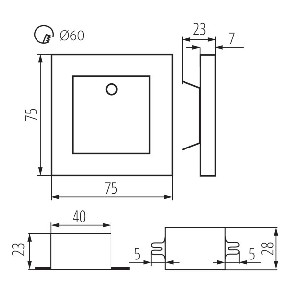 Подсветка для ступеней Apus 29857