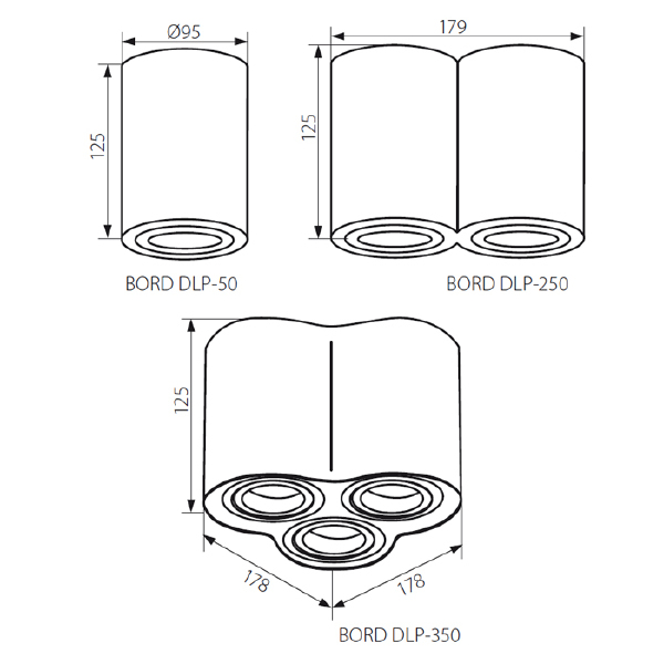 Накладной светильник Bord 22550