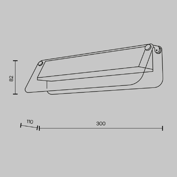 Настенный светильник Flat MOD296WL-L6BS3K