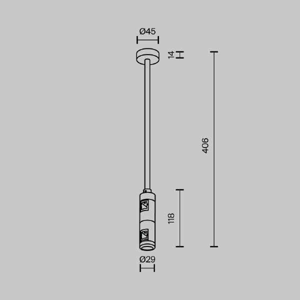 Монтажный элемент Accessories for tracks Flarity TRA158C-D1-BS