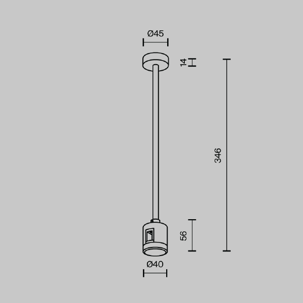 Монтажный элемент Accessories for tracks Flarity TRA158C-IPC1-B
