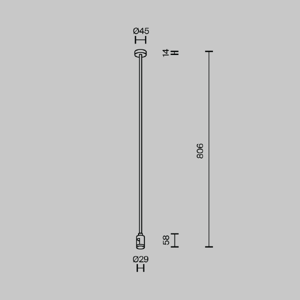 Монтажный элемент Accessories for tracks Flarity TRA159C-SL1-BS