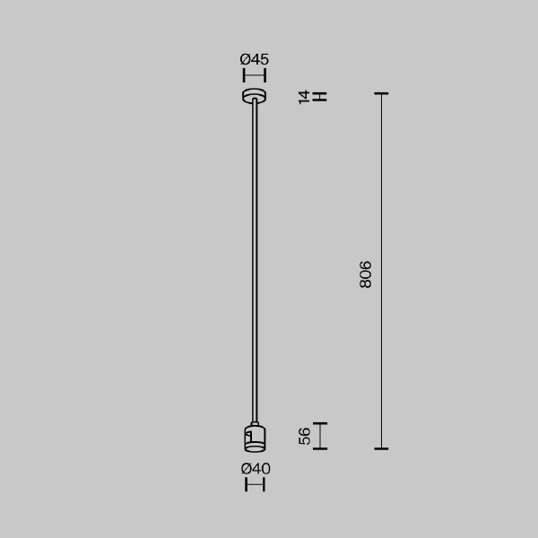Монтажный элемент Accessories for tracks Flarity TRA159C-IPCL1-BS