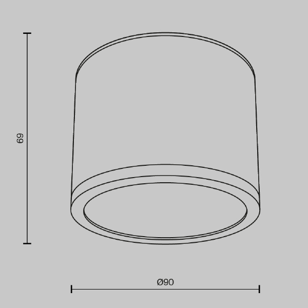 Накладной светильник Rendo C095CL-GX53-B