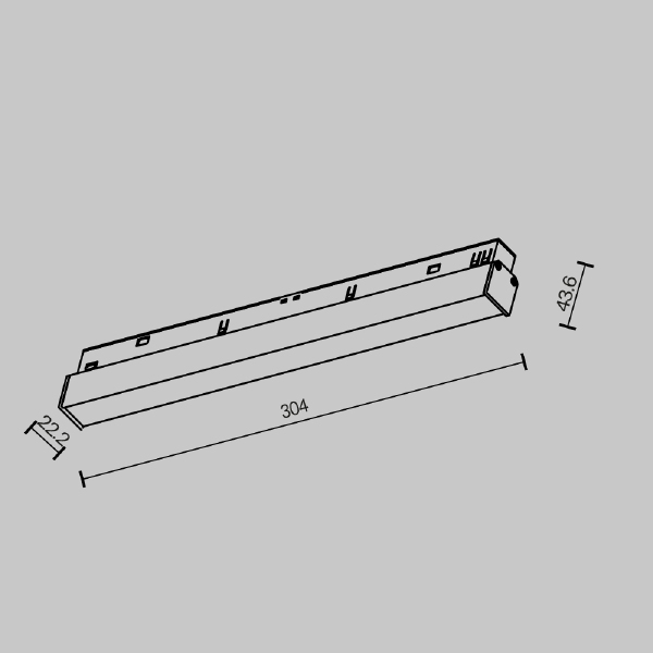 Трековый светильник Basis TR030-2-12W2.7K-B