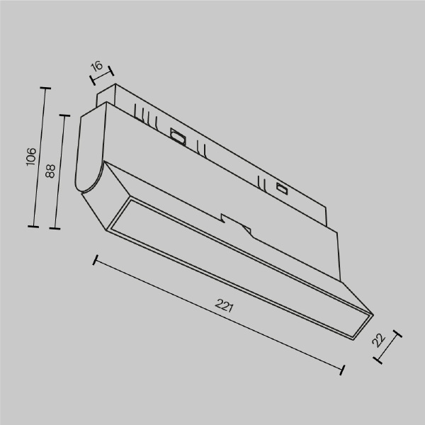 Трековый светильник Basis Rot TR036-2-12W2.7K-B