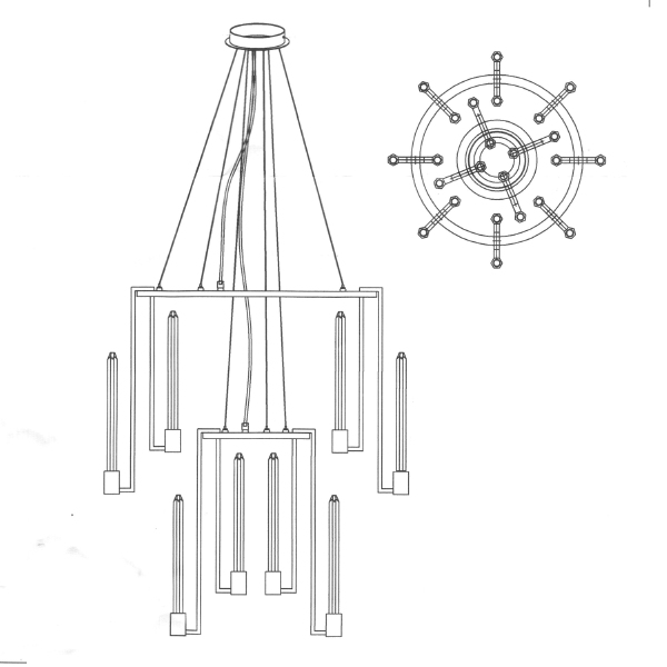 Подвесная люстра P98026 P98026L-12