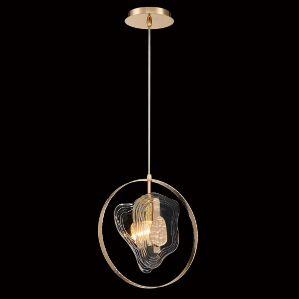 Светильник подвесной P60669 P60669-1 gold/clear