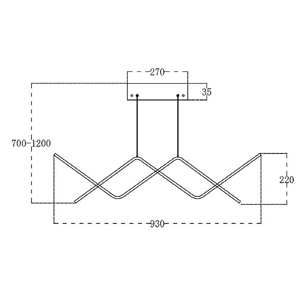 Светильник подвесной Zigzag 10208/S LED