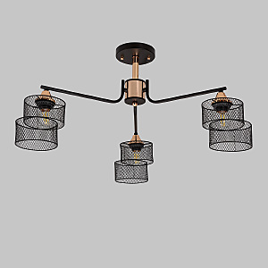Потолочная люстра IMEX MD.4252-3-S-BK+FGD