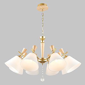 Подвесная люстра IMEX MD.6132-8-P-GD+WOOD