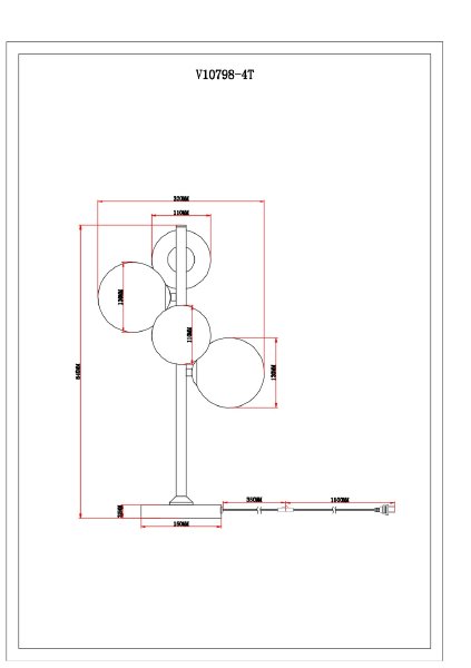 Настольная лампа Renny V10798-4T