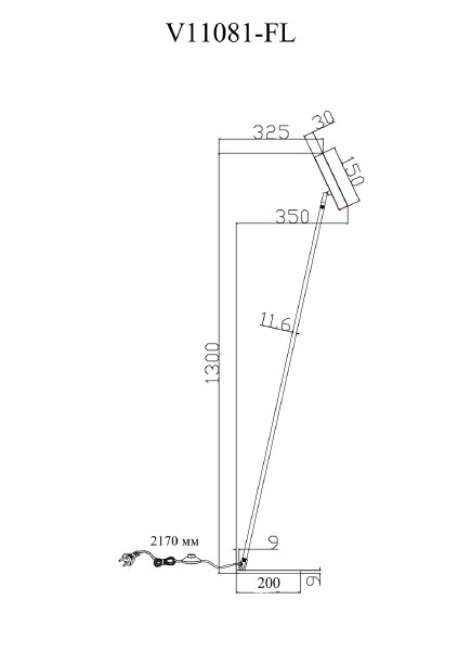 Торшер Harmo V11081-FL