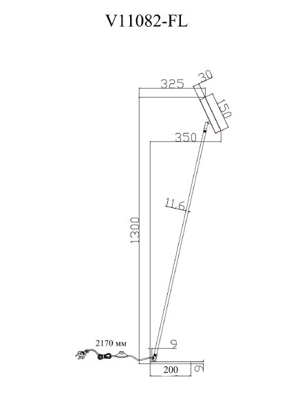 Торшер Harmo V11082-FL