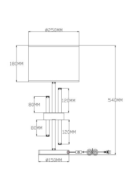 Настольная лампа Trio V2641-1T