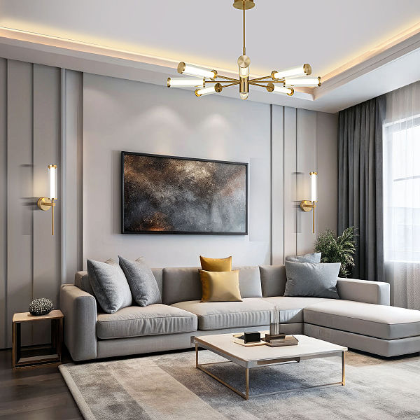 Люстра на штанге Stark 50386 LED латунь