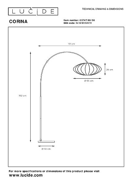 Торшер Corina 03747/60/38