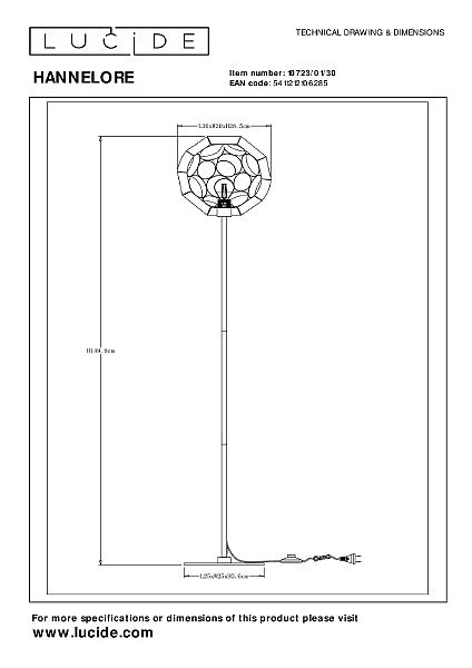 Торшер Hannelore 10723/01/30