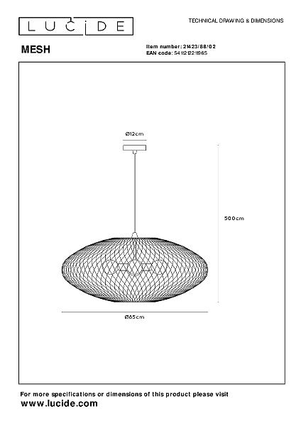 Подвесная люстра Mesh 21423/88/02