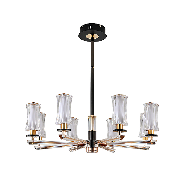 Люстра на штанге Grandioso V000186L 13038/8R Black