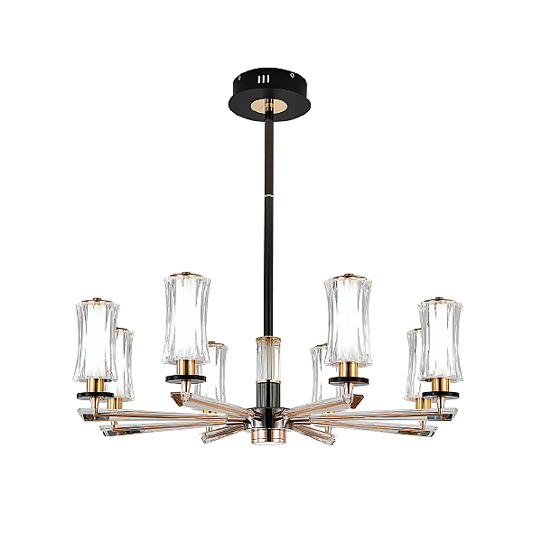 Люстра на штанге Grandioso V000186L 13038/8R Black