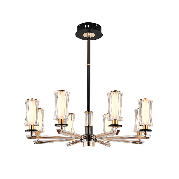 Люстра на штанге Grandioso V000186L 13038/8R Black