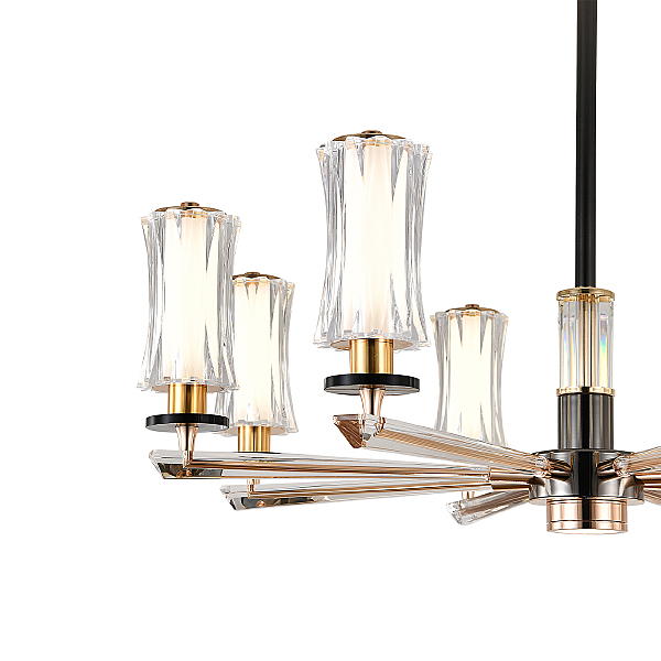 Люстра на штанге Grandioso V000186L 13038/8R Black