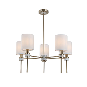 Люстра на штанге Poesia V000577 13035/5R Brass