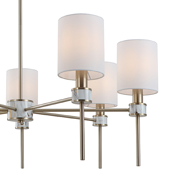 Люстра на штанге Poesia V000578 13035/8R Brass