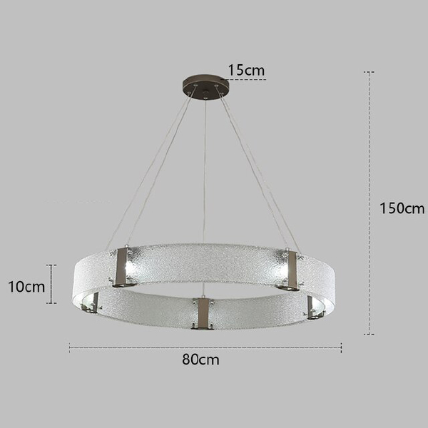 Подвесная люстра Parallel Ring D8028P/R/D800 black/clear