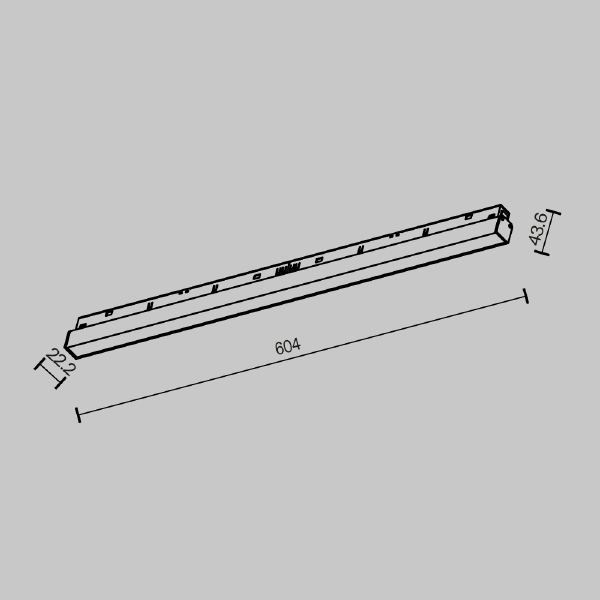 Трековый светильник Basis TR030-2-24W2.7K-B