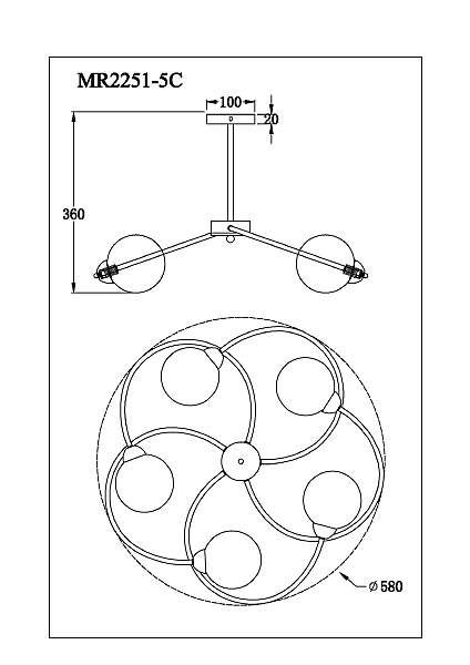 Потолочная люстра Leticia MR2251-5C