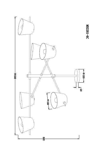 Потолочная люстра Clementine MR2281-6C