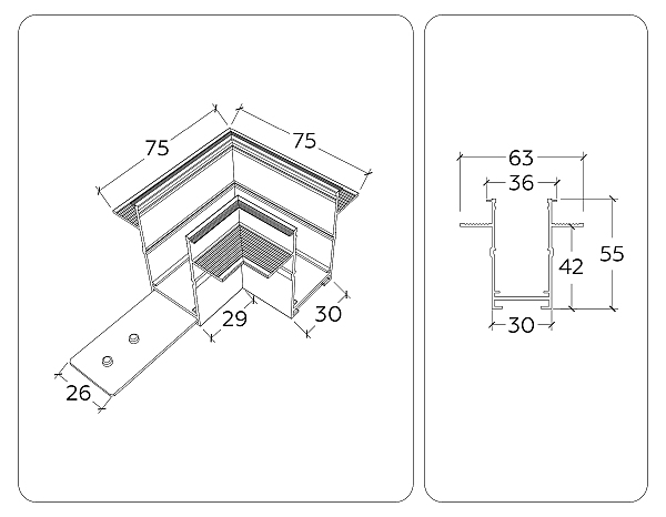 Профиль для шинопровода Magnetic 220V GL1040