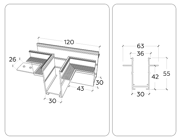 Профиль для шинопровода Magnetic 220V GL1042