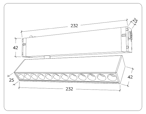 Трековый светильник Magnetic 220V GL1342